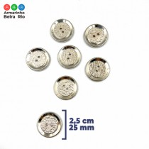 BOTAO ES01100 PRATA PT50UN - Armarinho Beira Rio Ltda