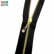 ZIPER DEST METAL DOURADO 50CM C/10 - Armarinho Beira Rio Ltda