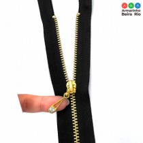 ZIPER DEST METAL DOURADO 60CM C/10 - Armarinho Beira Rio Ltda