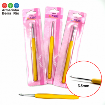 AGULHA CROCHE EMBORRACHADA BARBANTE 3,5MM - Armarinho Beira Rio Ltda