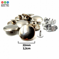 BOTAO FLEX TAM 22 LISO PRATA 50UN - Armarinho Beira Rio Ltda