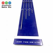 KIT AGULHAS LONGAS 4UN (TAM:12-15-17-22CM) - Armarinho Beira Rio Ltda
