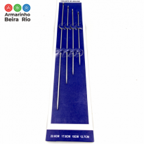 KIT AGULHAS LONGAS 4UN (TAM:12-15-17-22CM) - Armarinho Beira Rio Ltda