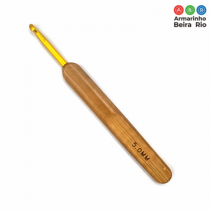 AGULHA CROCHE BAMBU BARBANTE 5 MM - Armarinho Beira Rio Ltda